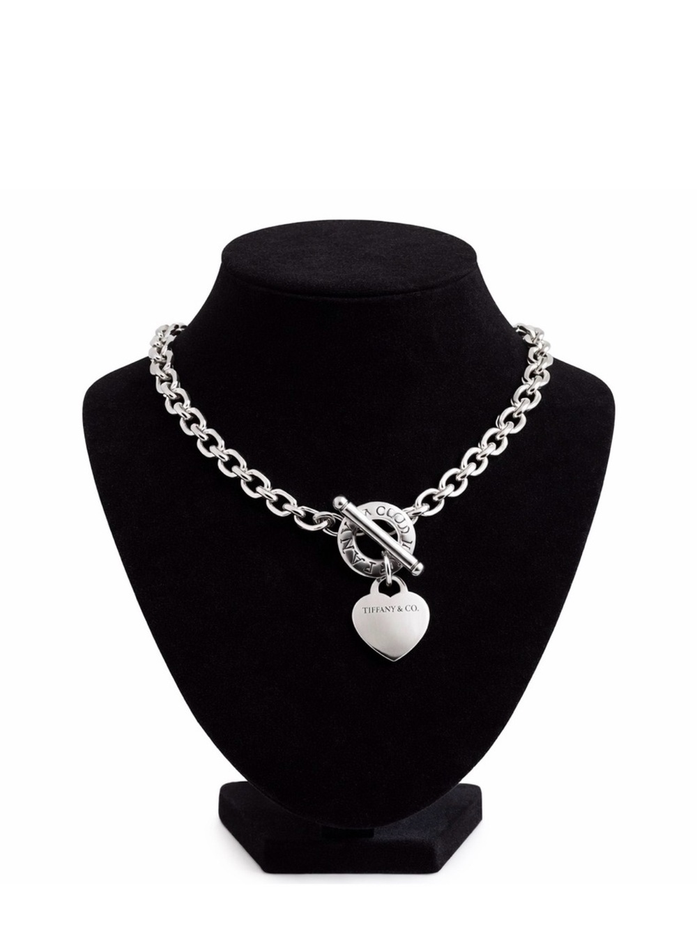 16” Tiffany & Co. Heart Tag Toggle Necklace - Silver